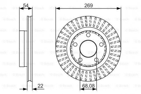 ДИСК ГАЛЬМIВНИЙ ЗАДНIЙ BOSCH 0 986 479 A42 (фото 1)