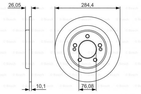 ДИСК ГАЛЬМIВНИЙ ЗАДНIЙ BOSCH 0 986 479 A47 (фото 1)