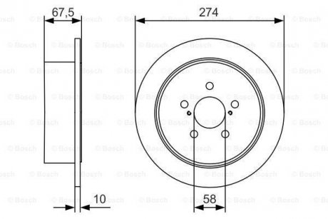 Диск гальмівний BOSCH 0986479A82