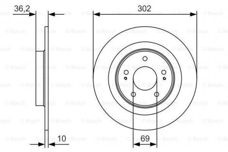 Диск гальмівний BOSCH 0986479B04