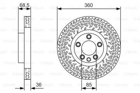 Диск гальмівний BOSCH 0986479B12