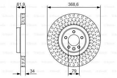 ДИСК ГАЛЬМIВНИЙ ПЕРЕДНIЙ BOSCH 0 986 479 B18