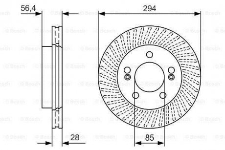 ДИСК ГАЛЬМIВНИЙ ПЕРЕДНIЙ BOSCH 0 986 479 D32