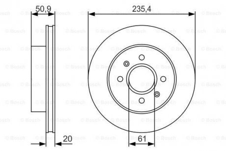 Диск гальмівний BOSCH 0986479R52