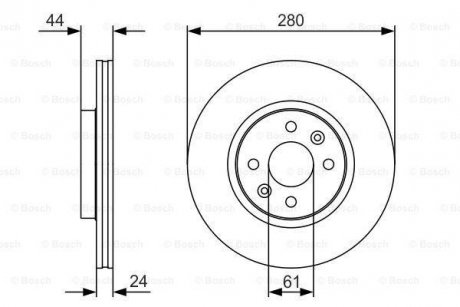 ДИСК ГАЛЬМIВНИЙ ПЕРЕДНIЙ PREMIUM2 BOSCH 0 986 479 R67