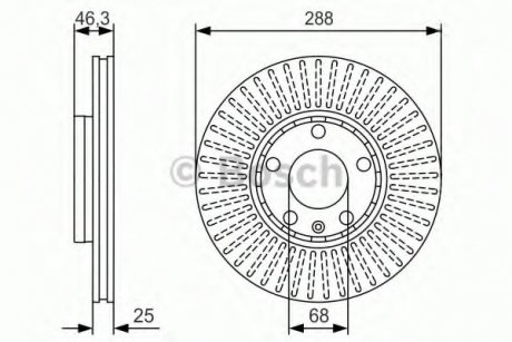 Диск гальмівний BOSCH 0986479R82 (фото 1)