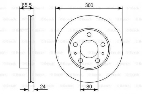 ДИСК ГАЛЬМIВНИЙ ПЕРЕДНIЙ PREMIUM2 BOSCH 0 986 479 R86