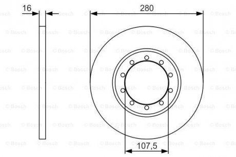 ДИСК ГАЛЬМIВНИЙ ЗАДНIЙ PREMIUM2 BOSCH 0 986 479 R92