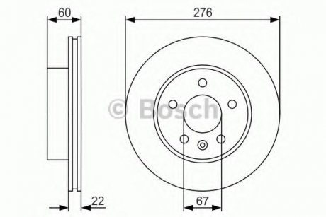 Гальмівний диск BOSCH 0986479R95