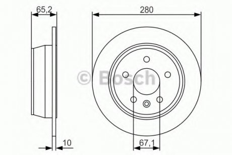 Диск гальмівний BOSCH 0986479S02 (фото 1)