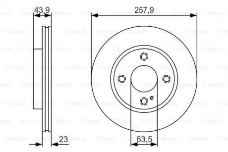 Диск гальмівний BOSCH 0986479S38