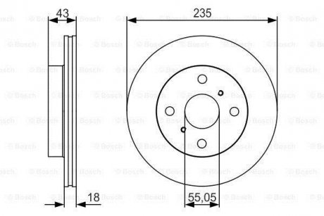 ДИСК ГАЛЬМIВНИЙ ПЕРЕДНIЙ PREMIUM2 BOSCH 0 986 479 S46