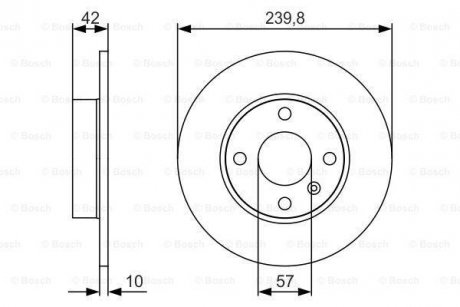 ДИСК ГАЛЬМIВНИЙ ЗАДНIЙ PREMIUM2 BOSCH 0 986 479 S52 (фото 1)