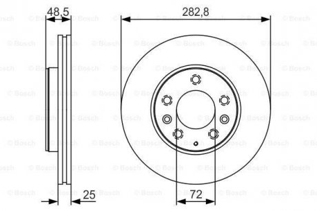 Диск гальмівний BOSCH 0986479S60