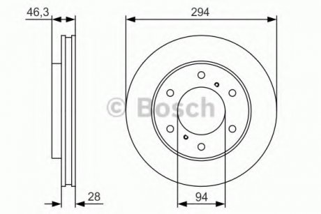 Гальмівний диск BOSCH 0986479S63