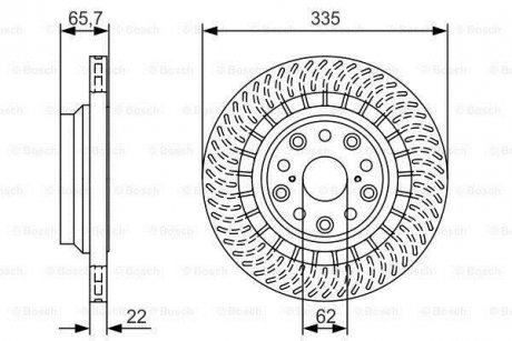 ДИСК ГАЛЬМIВНИЙ ЗАДНIЙ ПРАВИЙ BOSCH 0 986 479 T34