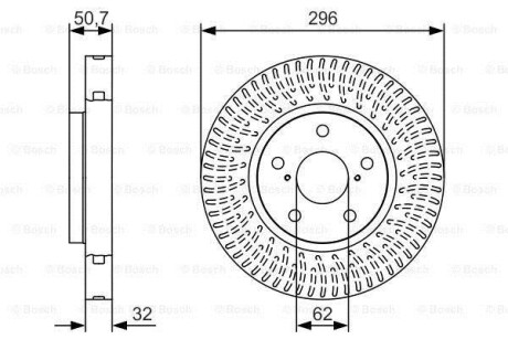 Диск гальмівний BOSCH 0 986 479 T37