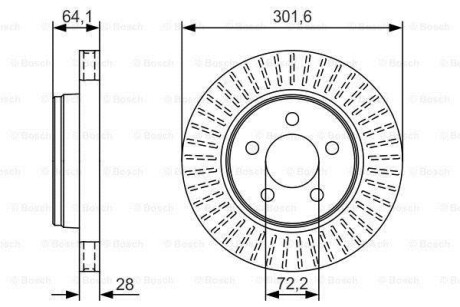 Диск гальмівний BOSCH 0 986 479 U04