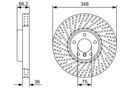 ДИСК ГАЛЬМIВНИЙ ПЕРЕДНIЙ BOSCH 0 986 479 W19
