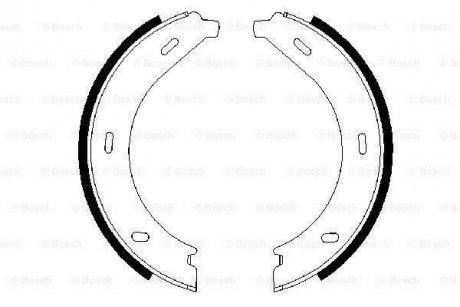 БАРАБАННI КОЛОДКИ СТОЯНК.ГАЛЬМА BOSCH 0 986 487 605