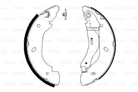 Гальмівні колодки барабані BOSCH 0986487660