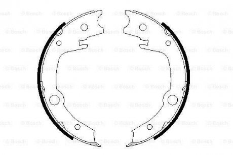 Гальмівні колодки барабані BOSCH 0986487679