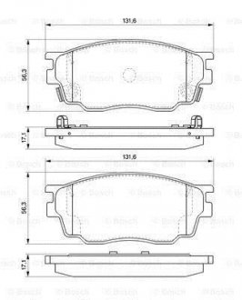 Комплект гальмівних колодок - дискові BOSCH 0986494078 (фото 1)