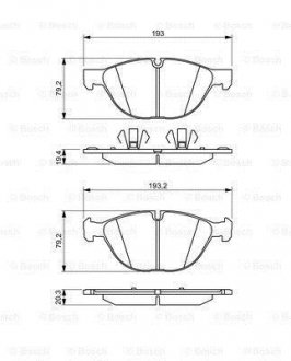 ГАЛЬМІВНІ КОЛОДКИ BOSCH 0 986 494 307 (фото 1)