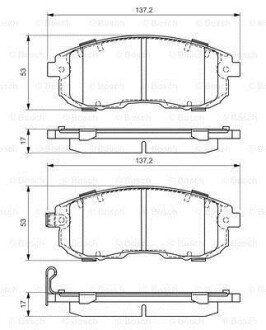 ГАЛЬМІВНІ КОЛОДКИ, ДИСКОВІ BOSCH 0 986 494 337