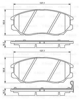 ГАЛЬМІВНІ КОЛОДКИ, ДИСКОВІ BOSCH 0 986 494 347