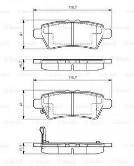 ДИСКОВI КОЛОДКИ ЗАДНI BOSCH 0 986 494 369