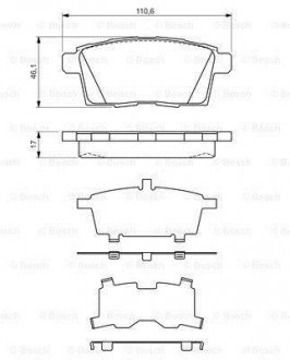 Комплект гальмівних колодок - дискові BOSCH 0986494376 (фото 1)