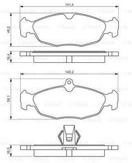 ДИСКОВI КОЛОДКИ ЗАДНI BOSCH 0 986 494 413