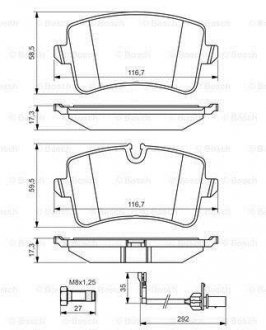 ДИСКОВI КОЛОДКИ ЗАДНI BOSCH 0 986 494 446