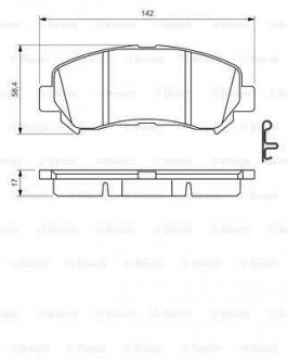 Комплект дискових гальмівних колодок BOSCH 0986494501 (фото 1)