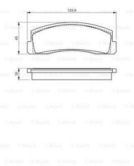 ДИСКОВI КОЛОДКИ ПЕРЕДНI BOSCH 0 986 494 543