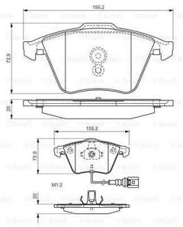 ДИСКОВI КОЛОДКИ ПЕРЕДНI BOSCH 0 986 494 550