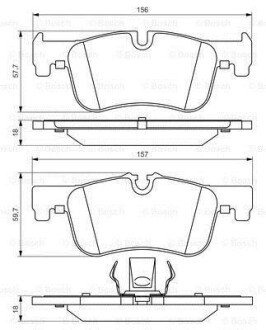 ДИСКОВI КОЛОДКИ ПЕРЕДНI BOSCH 0 986 494 561