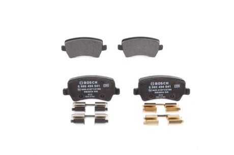 Комплект гальмівних колодок з 4 шт. дисків BOSCH 0986494641