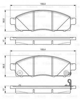 Комплект гальмівних колодок з 4 шт. дисків BOSCH 0986494673