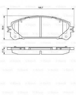 Комплект гальмівних колодок з 4 шт. дисків BOSCH 0986494686 (фото 1)