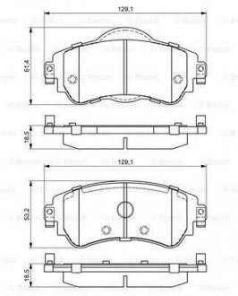 Комплект гальмівних колодок з 4 шт. дисків BOSCH 0986494690