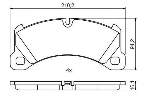 Гальмівні колодки BOSCH 0986494757