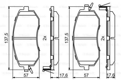 Гальмівні колодки BOSCH 0986494761 (фото 1)