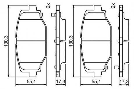 ДИСКОВI КОЛОДКИ ЗАДНI BOSCH 0 986 494 767