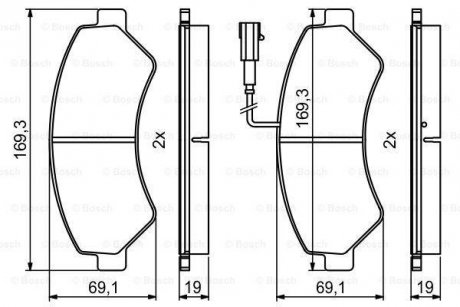 Гальмівні колодки BOSCH 0986494799