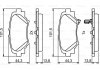 Комплект гальмівних колодок з 4 шт. дисків BOSCH 0986494803 (фото 1)