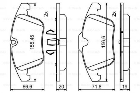 ГАЛЬМІВНІ КОЛОДКИ, ДИСКОВІ BOSCH 0 986 494 830