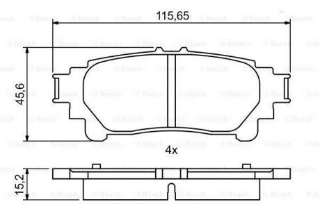 ДИСКОВI КОЛОДКИ ЗАДНI BOSCH 0 986 494 873