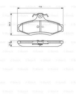 ДИСКОВI КОЛОДКИ ЗАДНI BOSCH 0 986 495 068